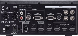 Roland V4EX rear inputs and outputs